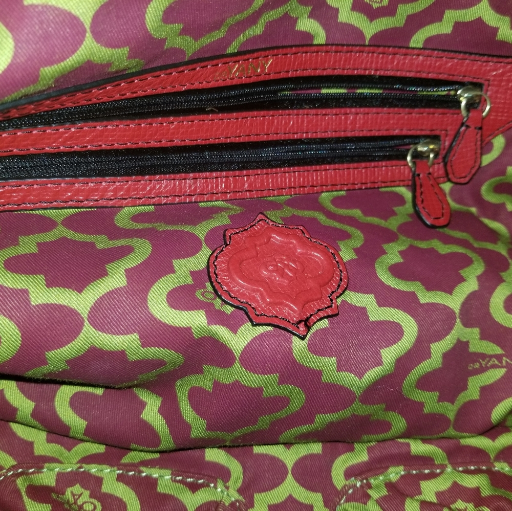 OrYany Red Suede and Leather Satchel - Picture 11 of 14